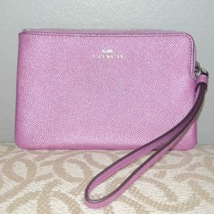 Coach wristlet, purple/pink